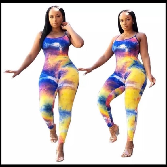 Adult Tie-dye Jumpsuit - Picture 1 of 1